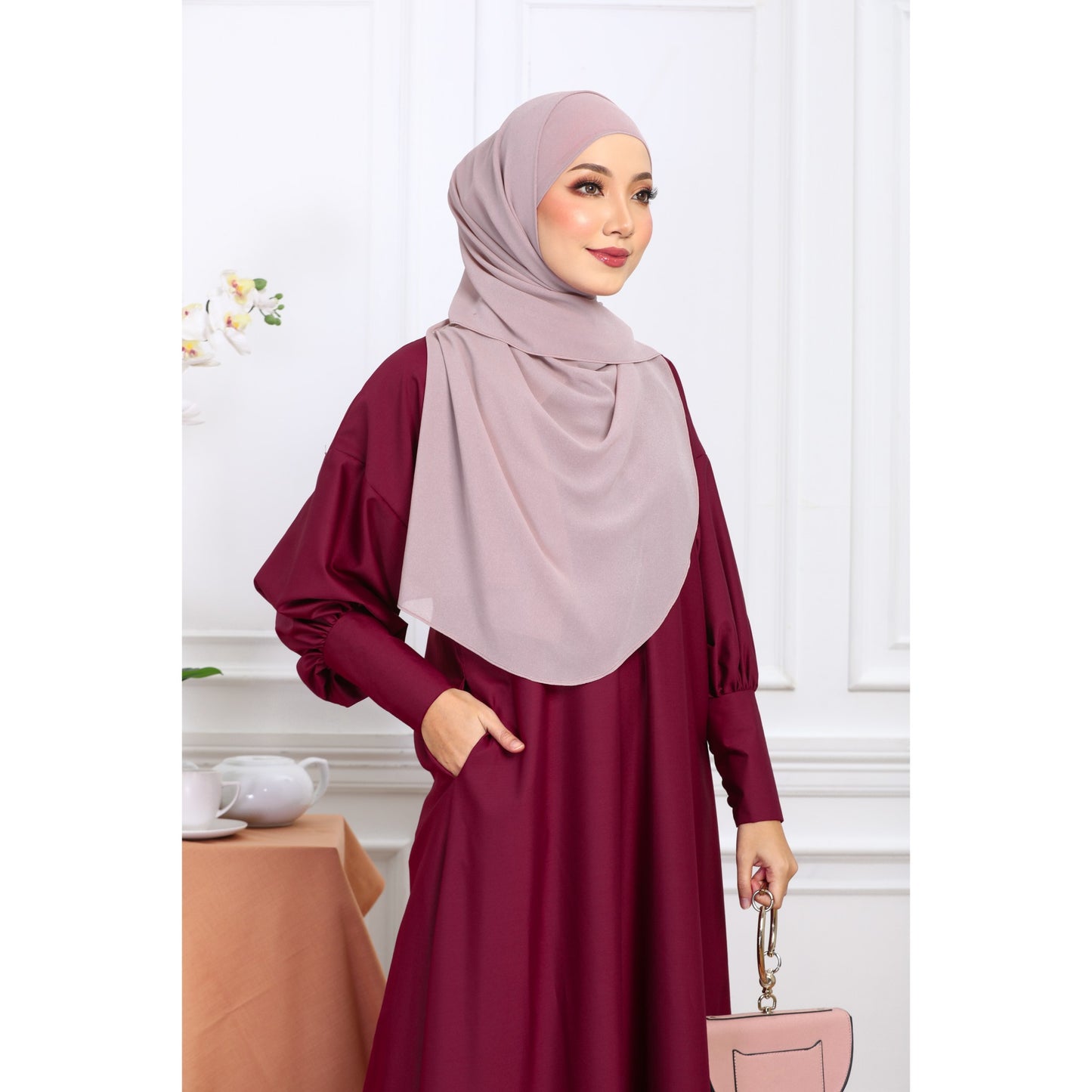 Poppy Dress (Maroon)