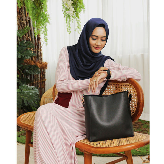 Daisy Dress (Maroon Stripe)