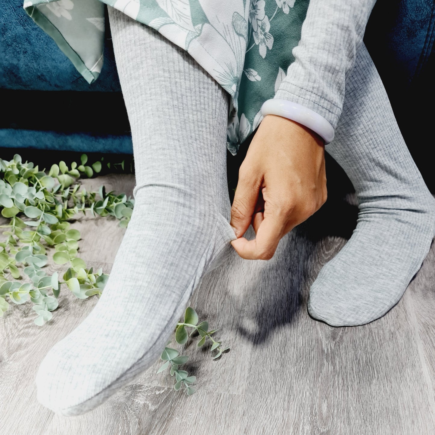 Daisy Leggings (Grey Plain)