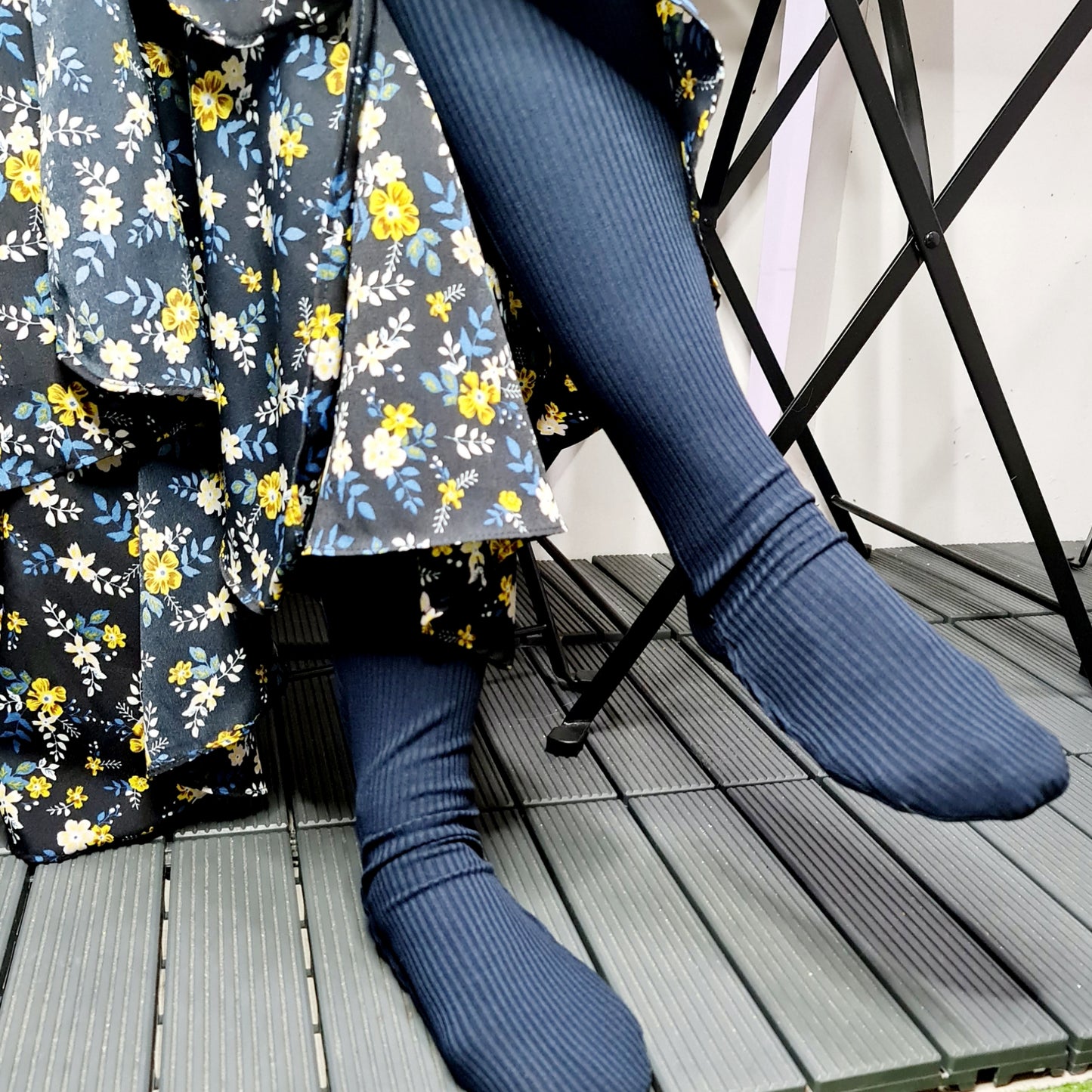 Daisy Leggings (Dark Blue)