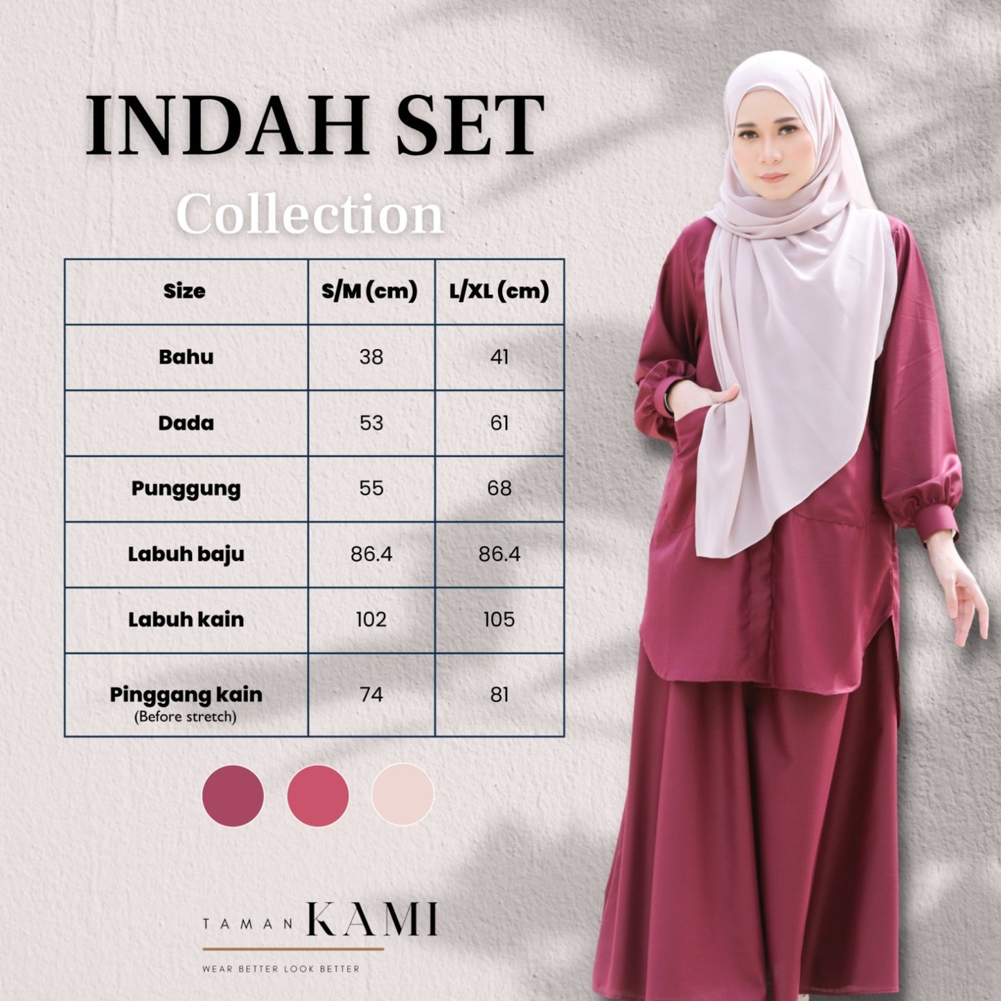 Indah Blouse- Maroon