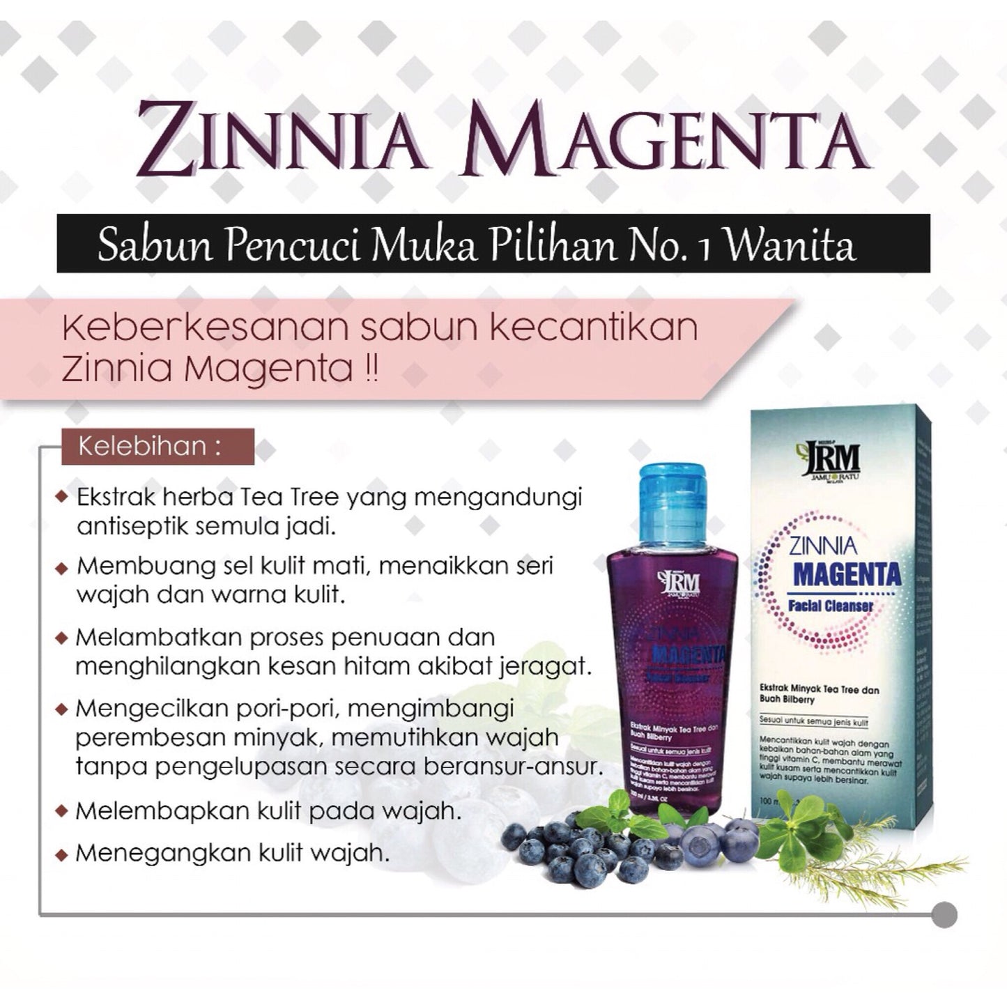 Zinnia Magenta Facial Cleanser