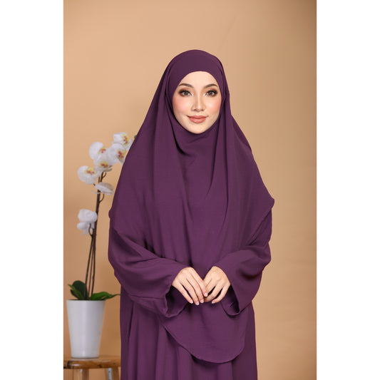 Flora Khimar -Purple