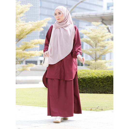 Indah Set- Maroon